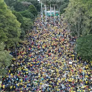 [Video] Parque de la 93, colapsado por final de Copa América; se vive fiebre por Colombia