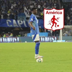 A Neyser Villarreal, de Millonarios, se le cruzaron los cables y posó con camiseta del América