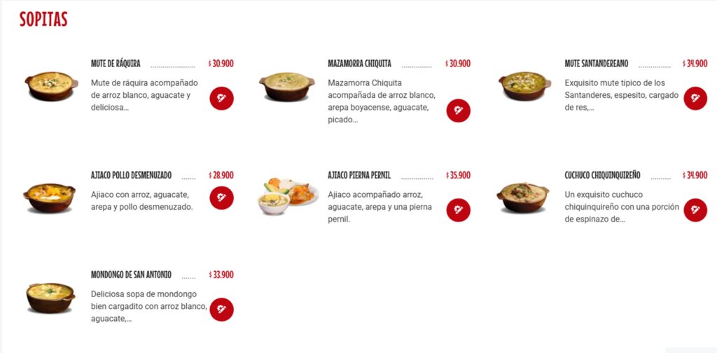 Menú restaurante Don Jediondo