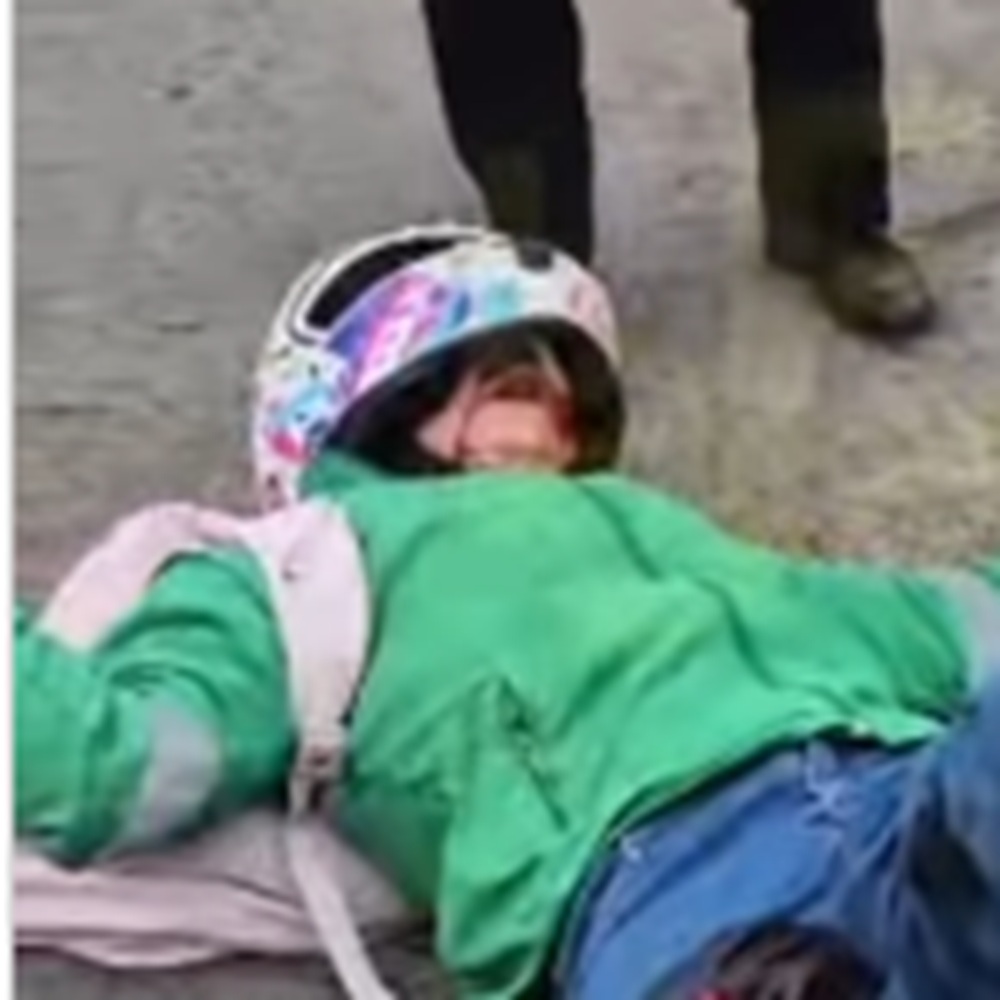 Motociclista atropellada / IG: @LaFavoritaMeEncanta