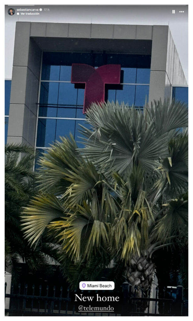 Sebastián Carvajal trabajará con Telemundo/Foto: Instagram @sebastiancarva