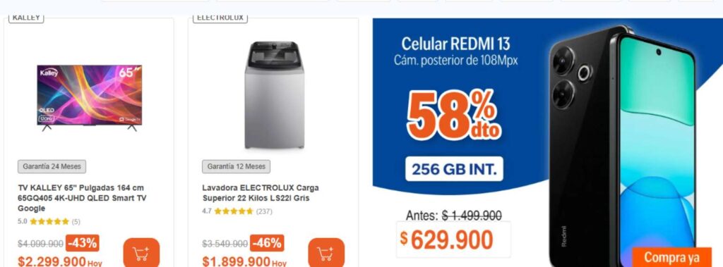 Descuentos hasta del 58 % en Alkosto / Alkosto