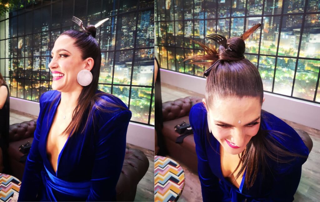 Peinado de Carolina Cuervo en 'Masterchef Celebrity'.. Foto: Pulzo.com