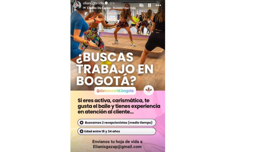 Oferta laboral Elianis Garrido