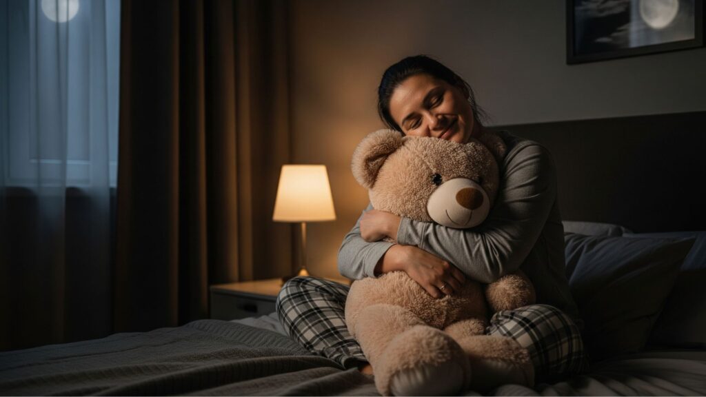 ¿Qué significa dormir abrazando a un peluche?