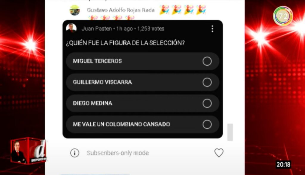 Periodistas bolivianos se burlan de jugadores colombianos/Foto: YouTube Juan Pastén.