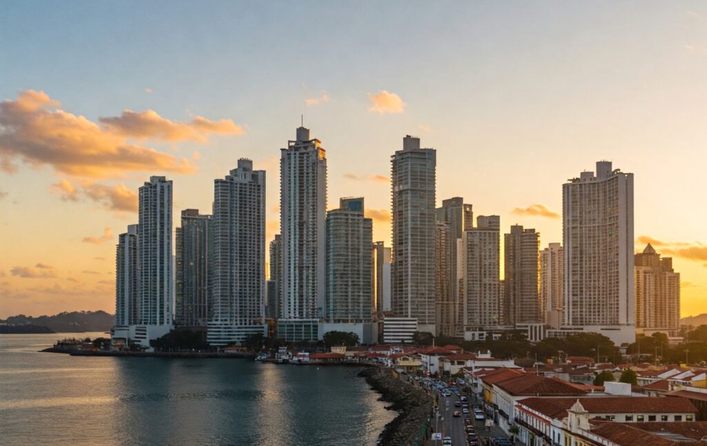 Imagen ilustrativa de Ciudad de Panamá creada por Gemini IA.