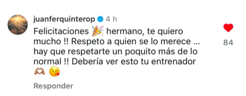 Captura de pantalla de Instagram