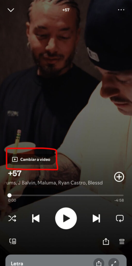 Captura de pantalla de Spotify