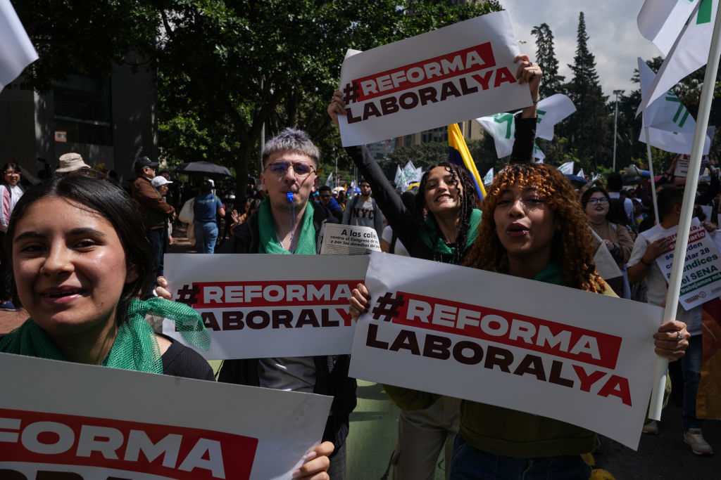 Marcha a favor de reforma laboral del 18 de marzo