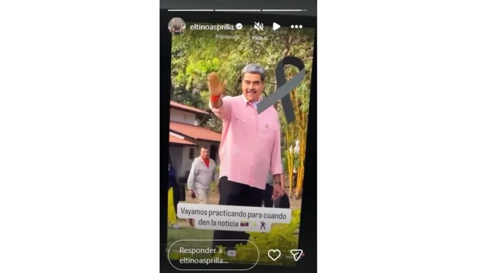 Mensaje de Tino Asprilla a Maduro / Instagram: @eltinoasprilla