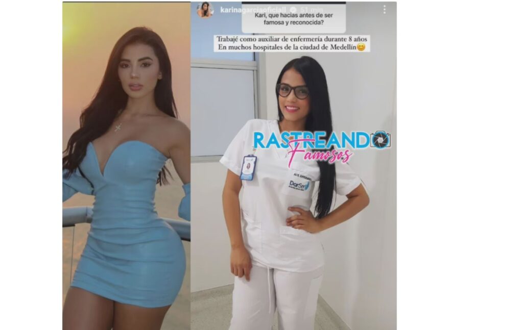 Karina García de enfermera a 'Influenciadora'.. Foto: Instagram.