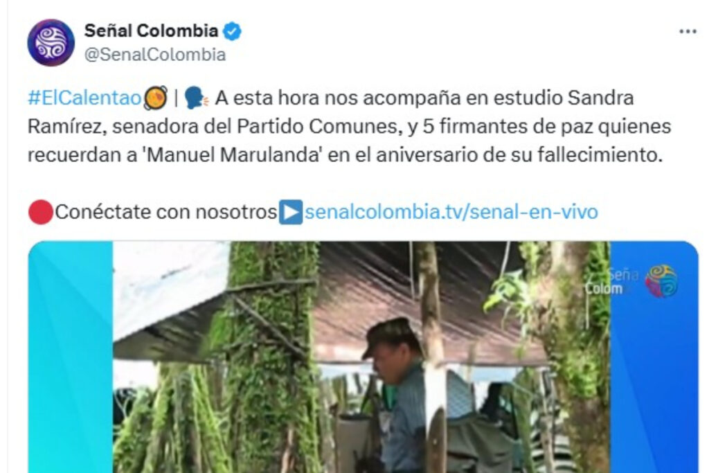 Cuenta de X @señalcolombia