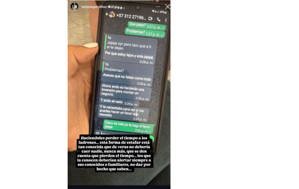 Chat de Tatiana Gordillo.