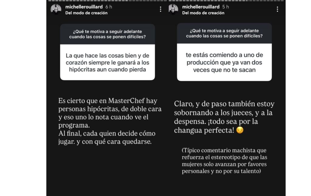 Respuesta de Michelle Rouillard