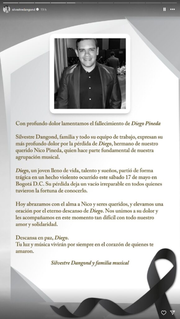 Captura de pantalla de Instagram: (silvestredangond)