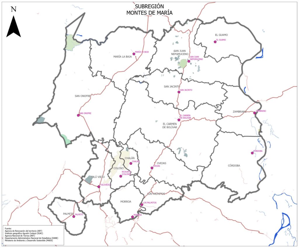 Subregión PDET Montes de María / ATR