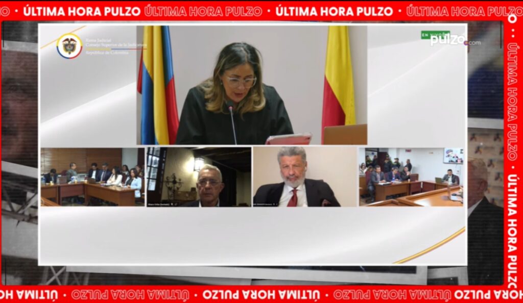 Reacción de Álvaro Uribe, al ser declarado culpable / Transmisión pública del juicio