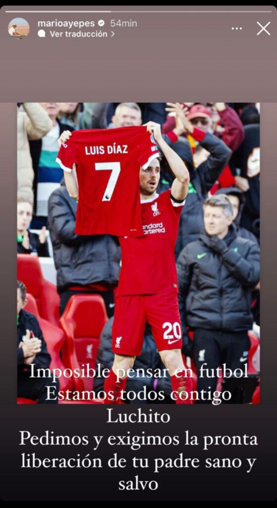 Mensaje de Mario Yepes por secuestro del papá de Luis Díaz/Foto: Instagram @marioayepes